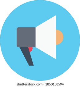 megaphone vector flat colour icon 