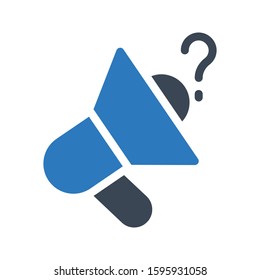megaphone vector glyph color icon 