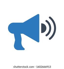 megaphone vector glyph color icon 