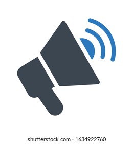 megaphone vector glyph  color icon  