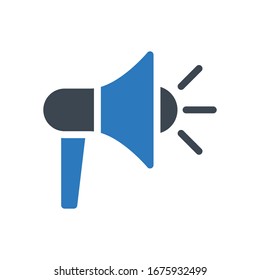 megaphone vector glyph color icon 