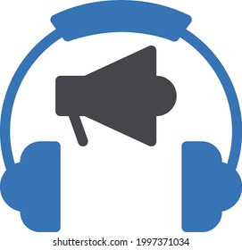 megaphone vector glyph colour icon