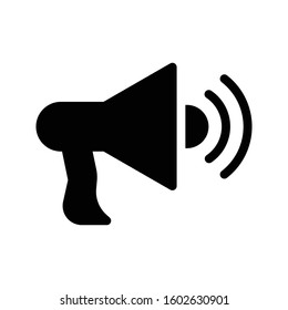 megaphone vector glyph flat icon  