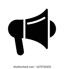 megaphone vector glyph flat icon 