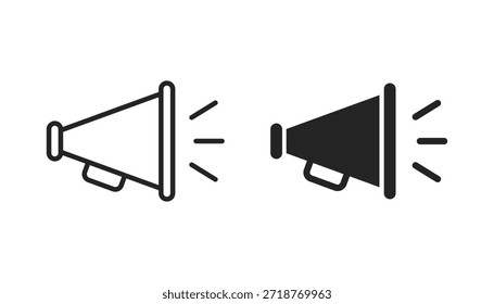 Icono de Vector de megáfono. Vector de ícono de campaña. Icono de altavoz.