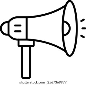 Megaphone vector icon. Can be used for printing, mobile and web applications.