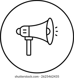 Megaphone vector icon. Can be used for printing, mobile and web applications.