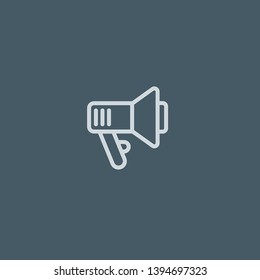 Megaphone vector icon. Megaphone concept stroke symbol design. Thin graphic elements vector illustration, outline pattern for your web site design, logo, UI. EPS 10.