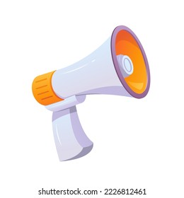 Plantilla de diseño de iconos del vector Megaphone. Ilustración de caricatura plana.