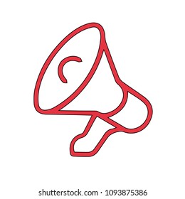 Megaphone vector icon eps 10. Speaker simple isolated illustration.