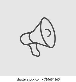 Megaphone vector icon eps 10. Speaker simple isolated illustration.