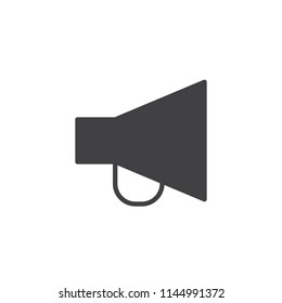 Megaphone vector icon. filled flat sign for mobile concept and web design. Loudspeaker simple solid icon. Symbol, logo illustration. Pixel perfect vector graphics