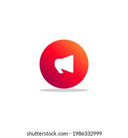 Megaphone Vektorsymbol. Vektorgrafik für mobiles Konzept und Webdesign. 