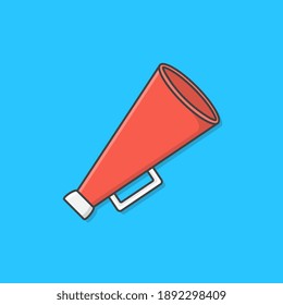Megaphone Vector Icon Illustration. Speaker Toa Megaphone Flat Icon