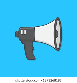 Ilustración del icono del vector Megaphone. Icono plano del altavoz Toa Megaphone