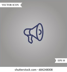 Megaphone vector icon, illustration symbol