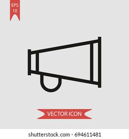 Megaphone vector icon, illustration symbol