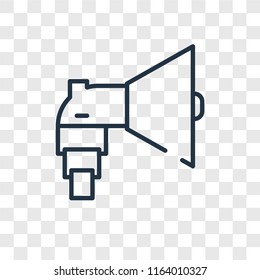 Megaphone vector icon isolated on transparent background, Megaphone logo concept
