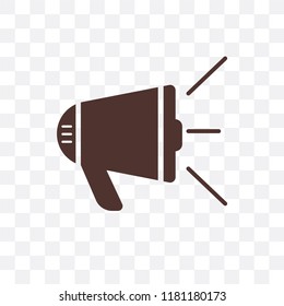 Megaphone vector icon isolated on transparent background, Megaphone logo concept