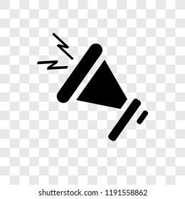 Megaphone vector icon isolated on transparent background, Megaphone transparency logo concept