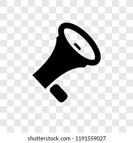 Megaphone vector icon isolated on transparent background, Megaphone transparency logo concept