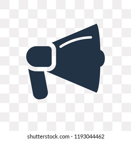 Megaphone vector icon isolated on transparent background, Megaphone transparency concept can be used web and mobile