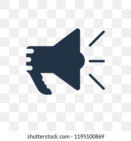 Megaphone vector icon isolated on transparent background, Megaphone transparency concept can be used web and mobile