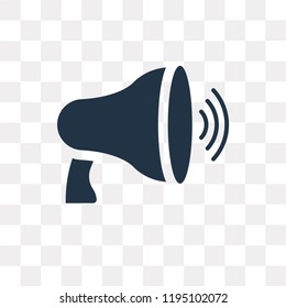 Megaphone vector icon isolated on transparent background, Megaphone transparency concept can be used web and mobile
