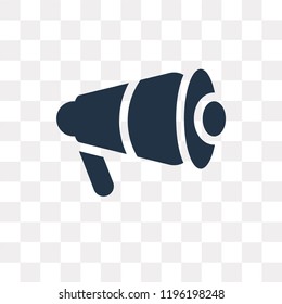 Megaphone vector icon isolated on transparent background, Megaphone transparency concept can be used web and mobile