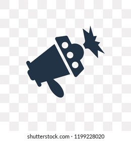 Megaphone vector icon isolated on transparent background, Megaphone transparency concept can be used web and mobile