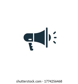 Icono de vector Megaphone aislado en fondo blanco
