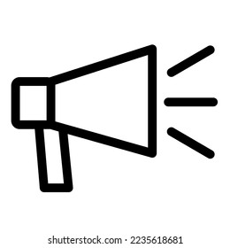 megaphone vector icon isolated on white background, vector illustration 