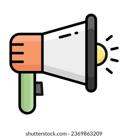 megaphone vector icon isolated on white background