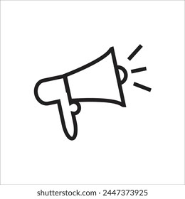 megaphone vector icon line template