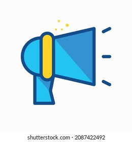  megaphone vector icon, loud, loudspeaker symbol. Modern,simple flat vector illustration for web site or mobile app
