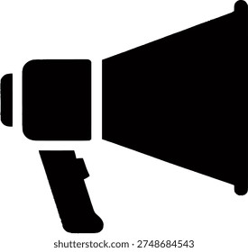 Megaphone vector icon of loudspeaker for announcement attention drawing concept design for presentations or graphic