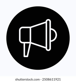 Megaphone Vector Icon, Loudspeaker, Promotion, Marketing, Announcement Icon. 