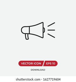 Megaphone vector icon in modern design style for web site and mobile app