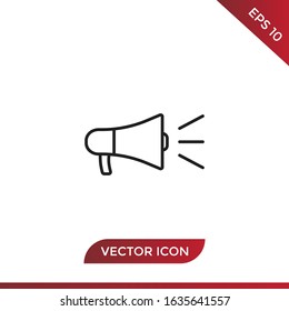Megaphone vector icon in modern design style for web site and mobile app