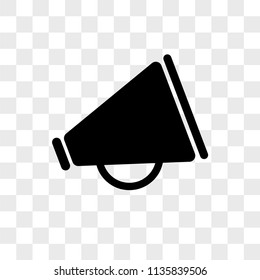 Megaphone vector icon on transparent background, Megaphone icon