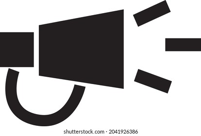 Megaphone vector icon on a white background for computer, web and mobile app. Scream announcement business concept.