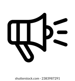 megaphone vector icon on white background