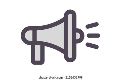 Icono vector Megáfono. Anuncio promocional. Símbolo de oferta. Pictograma de toro.