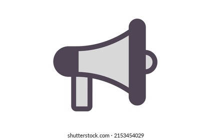 Megaphone vector icon. Promo announcement. Offer symbol. Bullhorn pictogram.