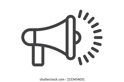 Megaphone Vektorsymbol. Promo-Ankündigung. Angebotssymbol. Piktogramm Bullhorn.
