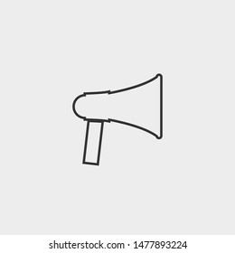 megaphone vector icon sign illustration grey background