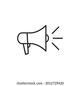 Megaphone vector icon, Megaphone sign on white background