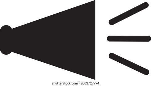 Icono del vector Megaphone Icono Diseño gráfico Altavoz de diseño plano Estilo de diseño Promoción Símbolo relacionado Isolación ilustración.