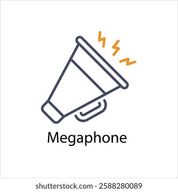 Megaphone vector icon stock illustration