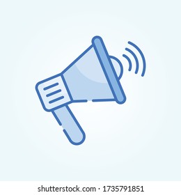 Megaphone vector icon style illustration. Communication symbols. EPS 10